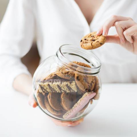 Biscuit in einem Glas