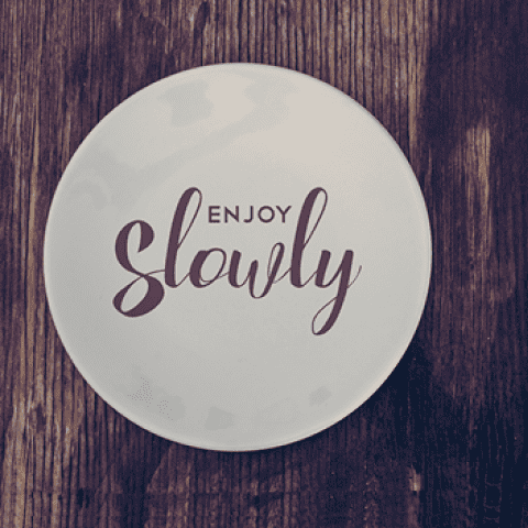 plate "slowly"